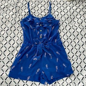 Royal blue seahorse jumper